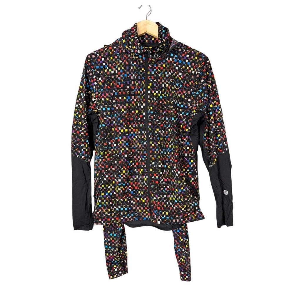 Lululemon Men's Jacket Pant Set‎ Medium Abstract Squares Black SEAWHEEZE 2018